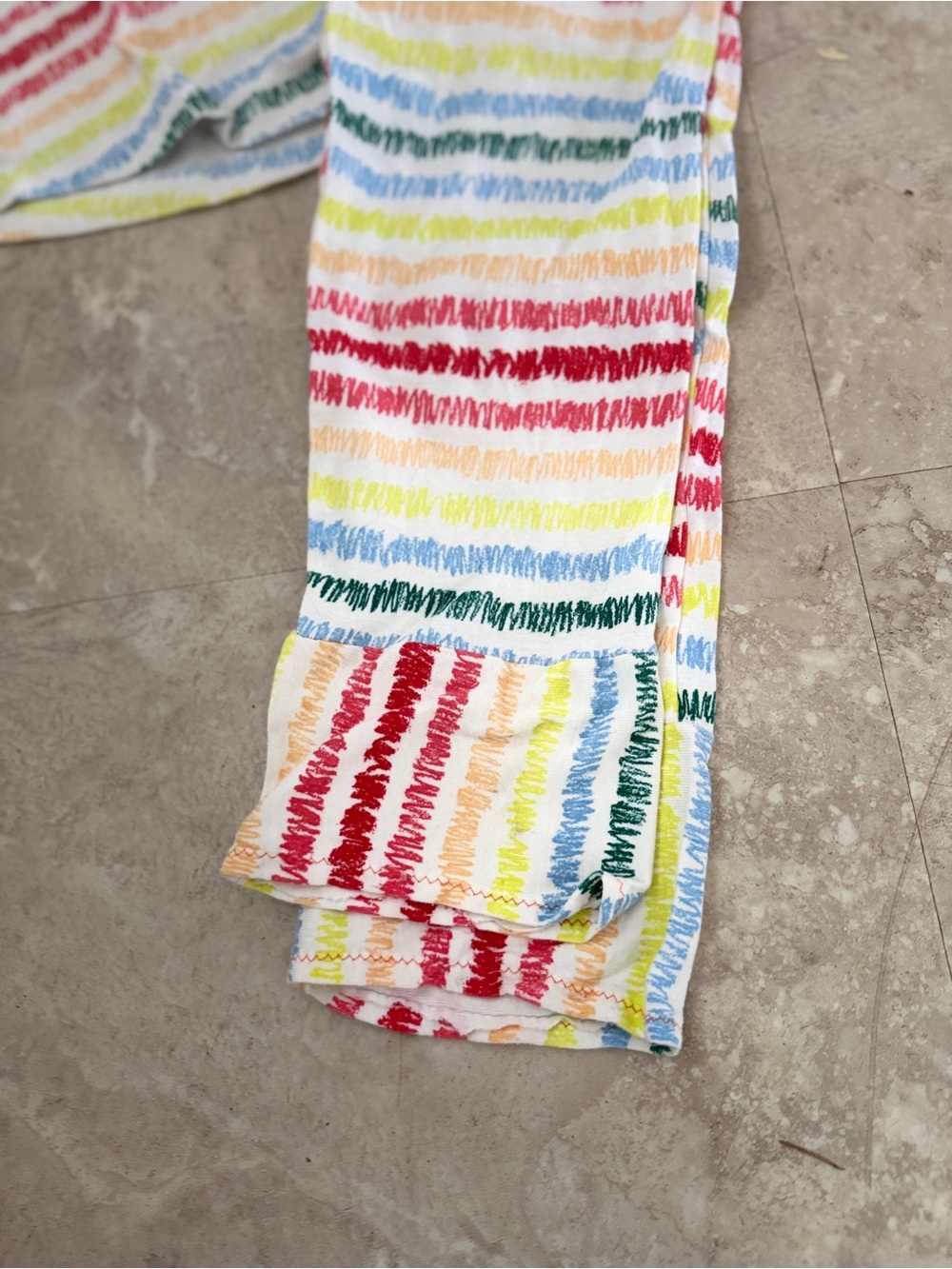 Women’s Crayola Multicolor Stripe Short-Sleeve Pajama Set with Red Trim size XL - Picture 5 of 8